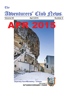 April 2015 Adventurers Club News Cover